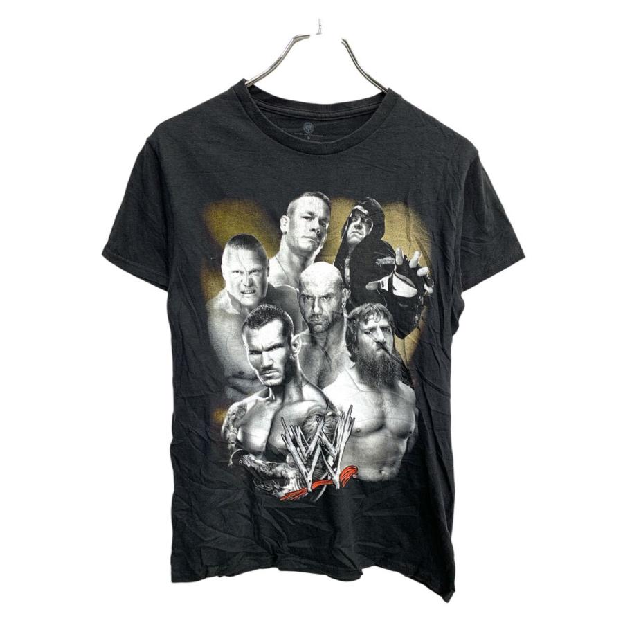 WWE 半袖 プリント Tシャツ Sサイズ プロレス ブラック コットン 古着