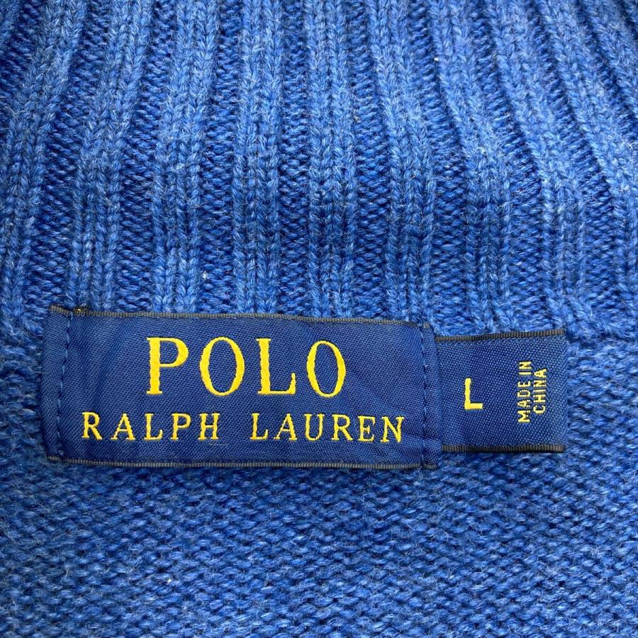 Polo Ralph Lauren ハーフジップコットンニット Lサイズ位 表記サイズL