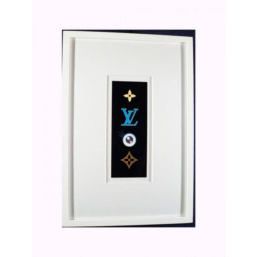 Superflat Blue 村上隆 絵画 版画 額付 Eye Love 版画 シルクスクリーン Eye Blue Eye No133 ギャラリーボヤージュ ヤフー店