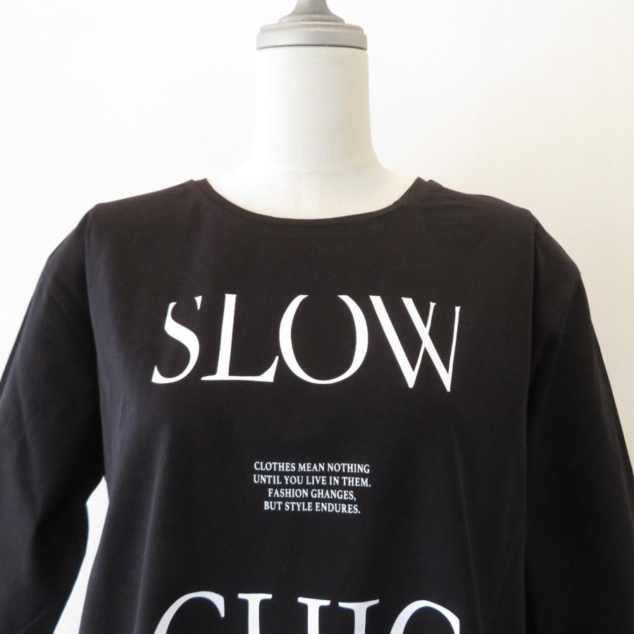 ロゴ（SLOW）ロングTシャツ（ベアトリス）｜voyage1996｜02