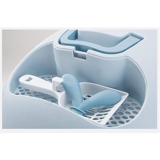 Vivi Bear 猫 トイレ 猫用トイレ本体 トイレ 猫 ペット用品 完全密閉 砂飛び散り防止 手入れ簡単 スコップ付き（ピンク） 猫 トイレ 猫用トイレ本体 猫や小型犬などの動物に適しています