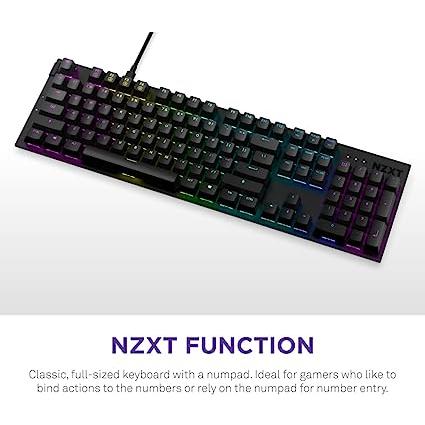 NZXT FUNCTION ゲーミングキーボード ブラック KB-1FSUS-BR KB589 NZXT