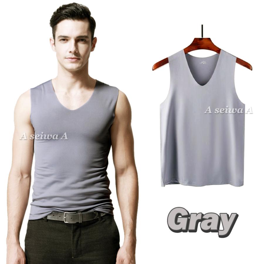 メンズ インナーシャツ Vネック ノースリーブ タンクトップ Tシャツ 肌着 速乾 通気 シームレス 単品 全5色 Inner Nosleeves 人生豊穣 じんせいほうじょう 通販 Yahoo ショッピング