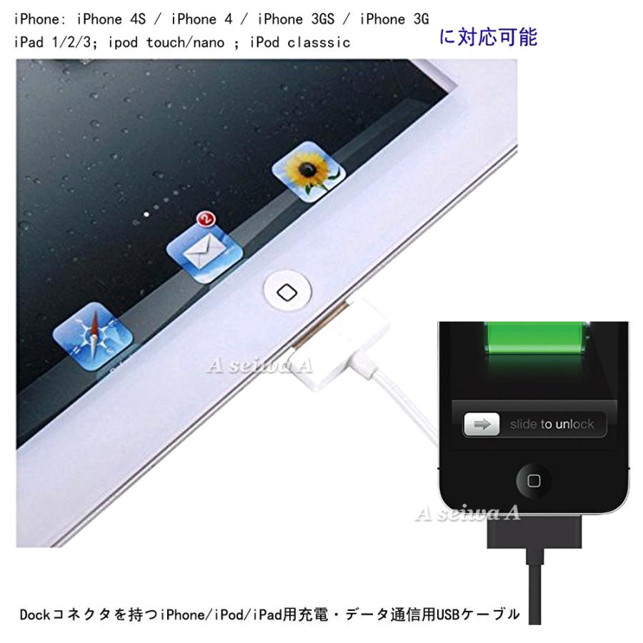 Dockケーブル 1m Ipad Iphone4 4s 3gs 3g Ipod 等対応 Usb Cable 充電 データ転送 Usbケーブル 全2色 ホワイト ブラック Iphone Cable1m 人生豊穣 じんせいほうじょう 通販 Yahoo ショッピング