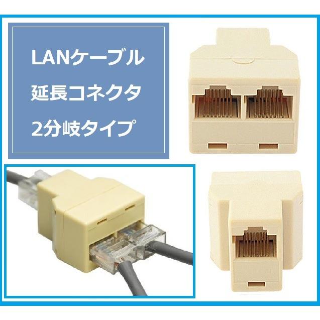 Lanケーブル 延長コネクタ 2分岐 8極8芯 Rj45 中継コネクタ 1個 A Lancable2branch 2 人生豊穣 じんせいほうじょう 通販 Yahoo ショッピング