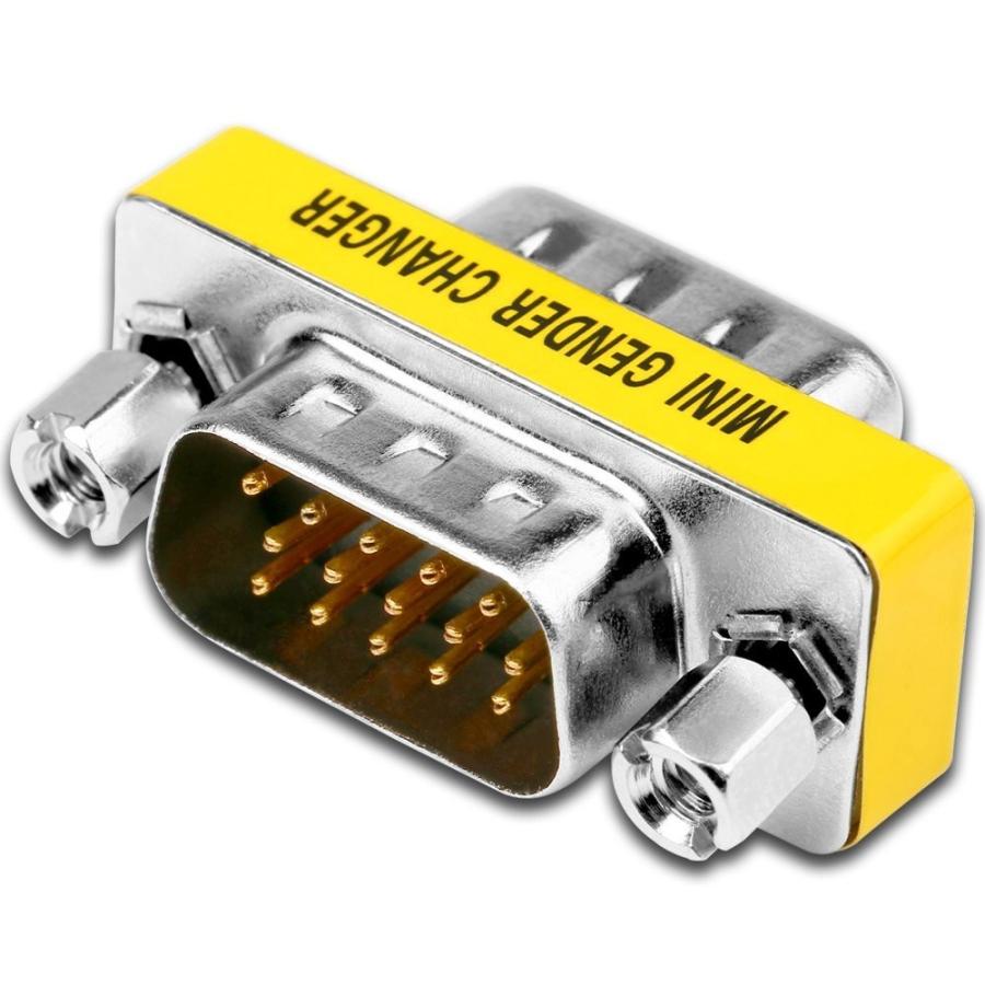 ジェンダーチェンジャー ミニ D-Sub15ピン オス−オス アダプター 1個 (A01142) :minid-sub15pin-m-m:人生 ...