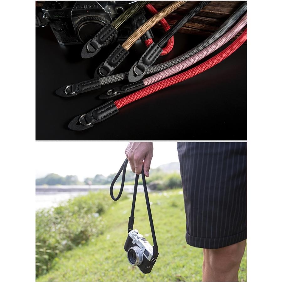 クライミングロープ カメラ用 ネックストラップ リングカバー付き 全6色 neckstrapgreashring人生豊穣じんせい