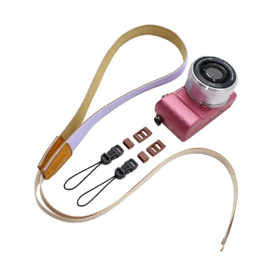 カメラネックストラップ マカロン一眼レフ ミラーレス一眼レフ用 Canon Nikon Sony Leica Olympus Om D カメラ女子に パープル A Neckstrap Mcrn Purple 人生豊穣 じんせいほうじょう 通販 Yahoo ショッピング