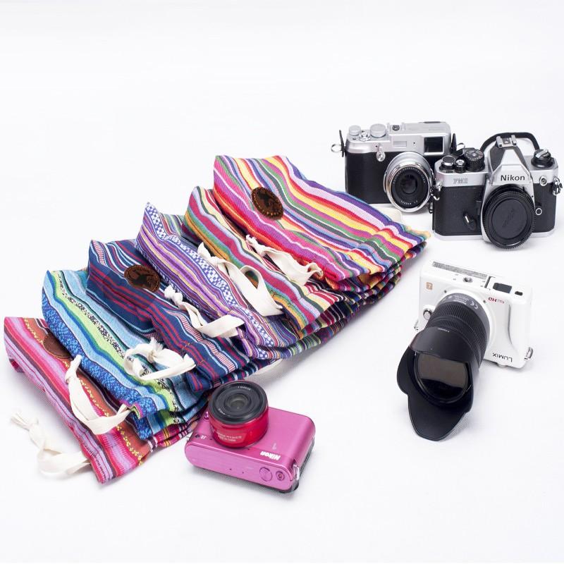 人気新品入荷 カメラアクセサリー 巾着型で使いやすい おしゃれでかわいいマルチポーチ カメラポーチ 巾着 ボーダー柄 カメラケース ミラーレス レンズポーチ デジカメ 耐衝撃 全7色 06 A Www Threeriversofs Com