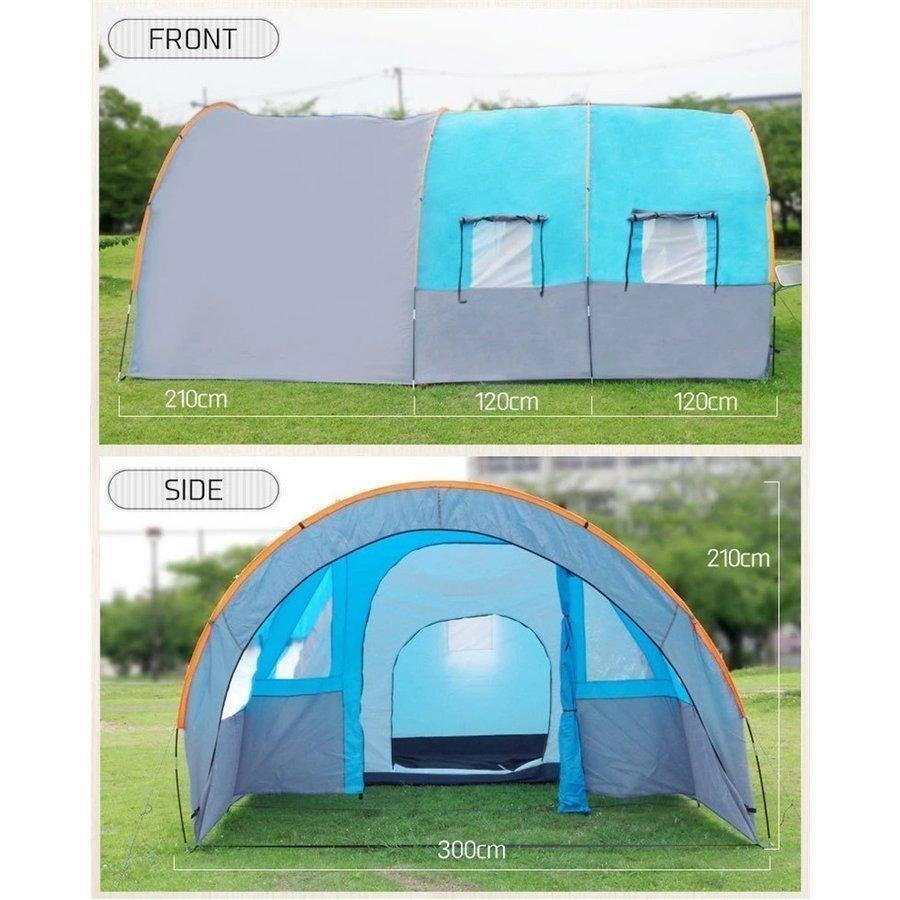 6人用 カマボコテント アウトドア ファミリーテント new 3ルームテント キャンプ レジャー BBQ 防水 