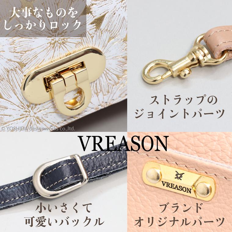 VREASON（ヴレアゾン） スマホショルダー ポーチ ポシェット がま口