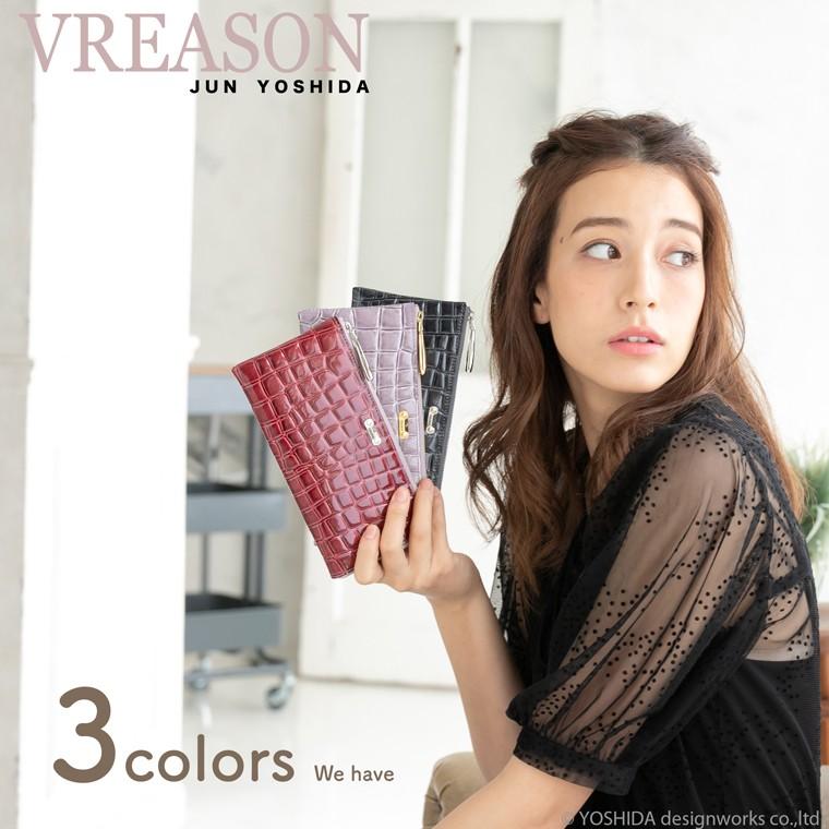 クロコダイル 財布 長財布 レディース 薄い 軽量 L字ファスナー コンパクト お財布 日本製 本革 ミュゼル VREASON | VREASON | 08