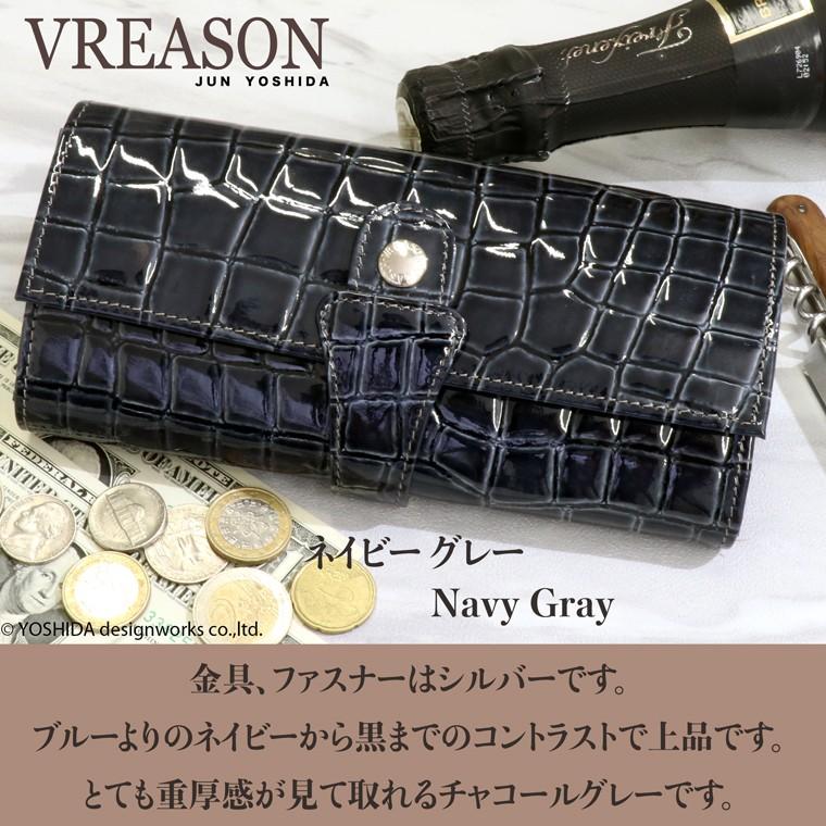 【 カブセ ギャルソン 長財布 】 財布 レディース ミュゼル クロコ ワニ 日本製 国産 本革 レザー 小銭 コイン 見やすい たくさん 入る ガバッと開く VREASON | VREASON | 11
