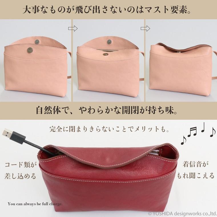 スマホショルダー ポーチ ポシェット 2way シンプル 日本製 本革 薄型 軽い 軽量 レディース 大容量 お財布 付き 斜め掛け 横型 VREASON ブレアゾン ヴレアソン | VREASON | 17