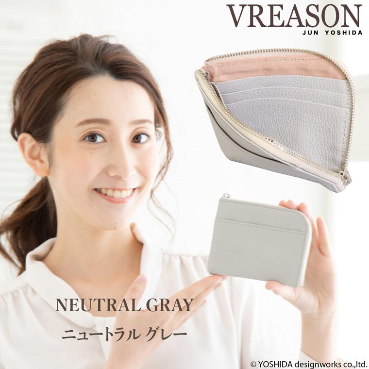 二つ折り財布 レディース ミニ 小さい L字ファスナー コンパクト 薄い 薄型 日本製 VREASON | VREASON | 28