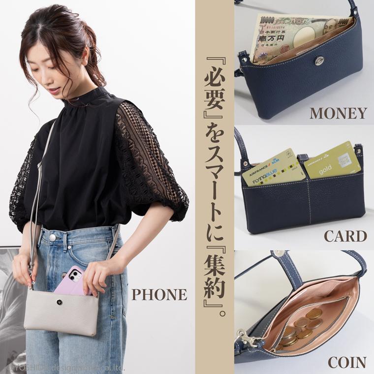 VREASON スマホショルダー ポーチ ポシェット 2way 日本製 本革 VREASON スマホショルダー ポーチ ポシェット 2way 日本製 本革