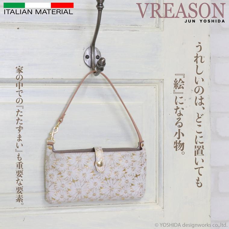 スマホショルダー ポーチ ポシェット デイジー 2way 日本製 本革 薄型 軽い レディース 大容量 お財布 付き 斜め掛け 横型 VREASON ブレアゾン ヴレアソン | VREASON | 12