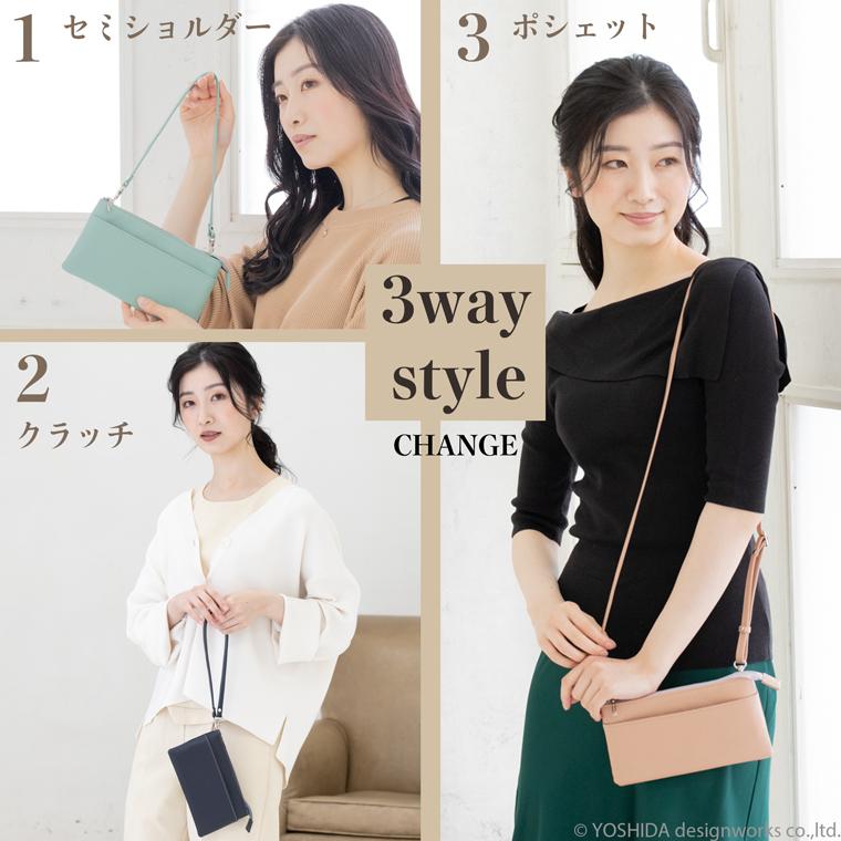 VREASON スマホショルダー ポーチ ポシェット シンプル 3way