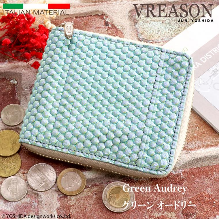 【 ラウンド ギャルソン 折り財布 】 レディース サイフ 二つ折り 財布 ミニ 日本製 本革 ブランカ 水玉 レザー 牛革 革 コンパクト 便利な VREASON ヴレアゾン | VREASON | 08