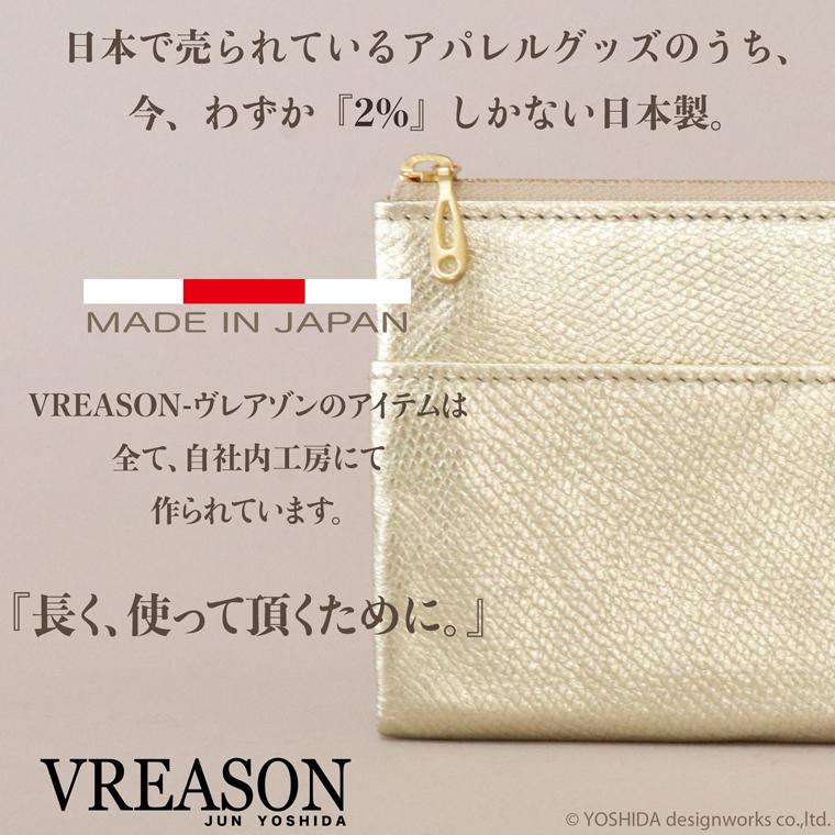【 L字ファスナー ショート 折り財布 】 折財布 財布 サイフ 日本製 本革 レザ ー リアーノ メタリック レザー レディース ミニ コンパクト 軽い 薄い VREASON | VREASON | 10