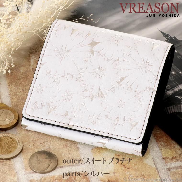 【 スマート 折り財布 】 レディース 二つ折り 財布 サイフ 日本製 本革 デイジー レザー 牛革 革 スリム 薄型 ミニ 軽い VREASON ヴレアゾン ブレアゾン | VREASON | 09