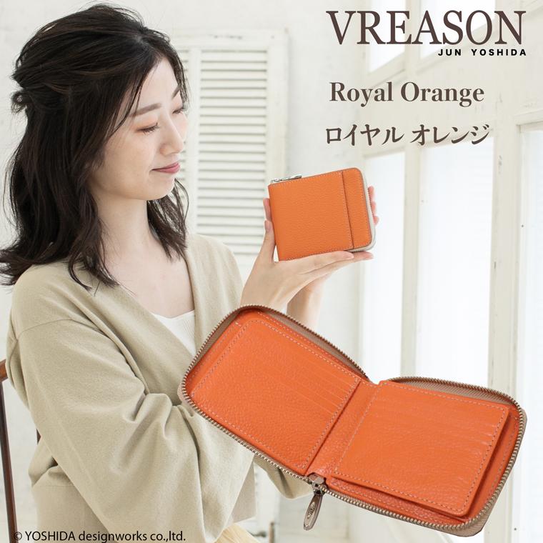 折りラウンドギャルソン レディース 折り財布 サイフ 二つ折り 財布 ミニ 日本製 本革 ジョバンニ レザー 牛革 革 VREASON ヴレアゾン | VREASON | 28