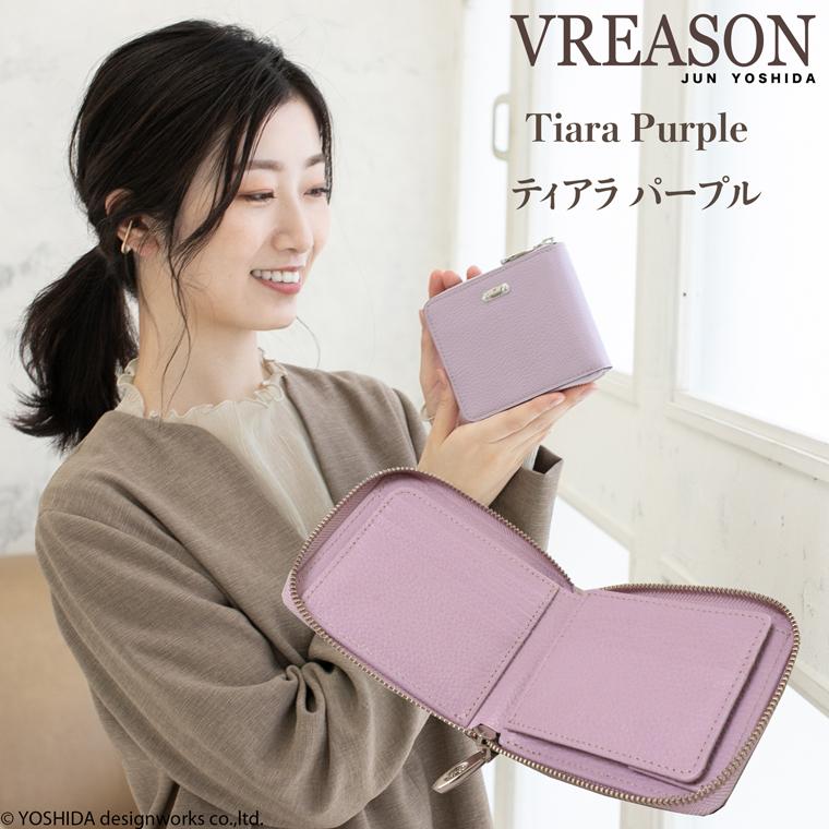 折りラウンドギャルソン レディース 折り財布 サイフ 二つ折り 財布 ミニ 日本製 本革 ジョバンニ レザー 牛革 革 VREASON ヴレアゾン | VREASON | 30