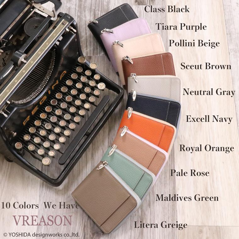 折りラウンドギャルソン レディース 折り財布 サイフ 二つ折り 財布 ミニ 日本製 本革 ジョバンニ レザー 牛革 革 VREASON ヴレアゾン | VREASON | 14