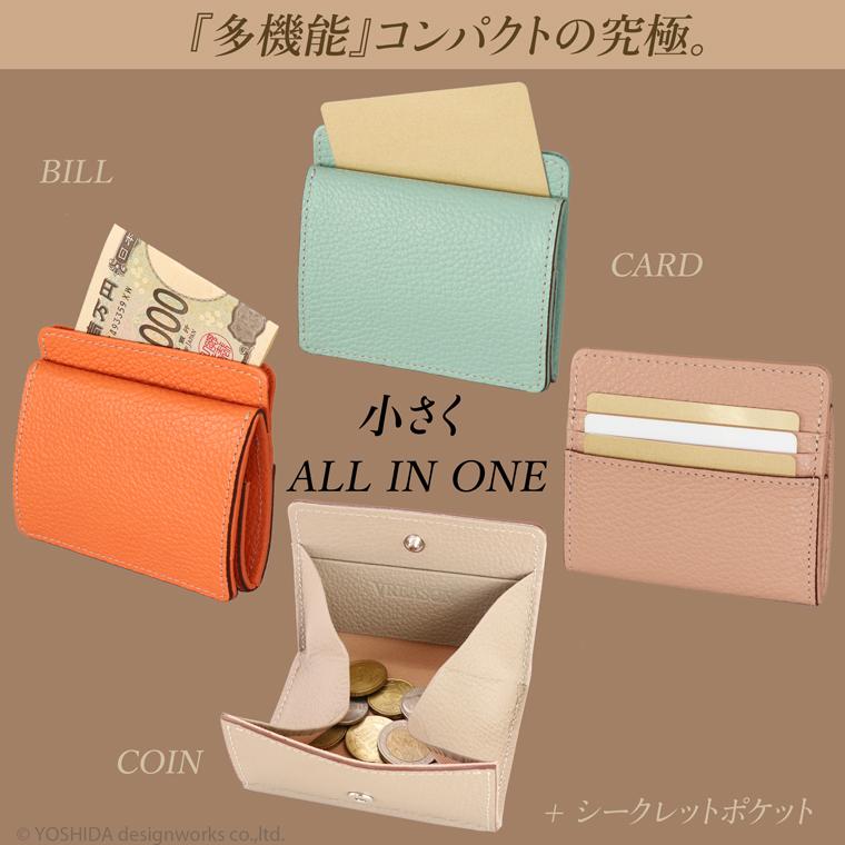 【 ボックス ミニ 財布 】 折り財布 折財布 日本製 本革 ジョバンニ レディース レザー 牛革 コンパクト 薄い スリム 小さい ミャッシュレス VREASON ヴレアゾン | VREASON | 12
