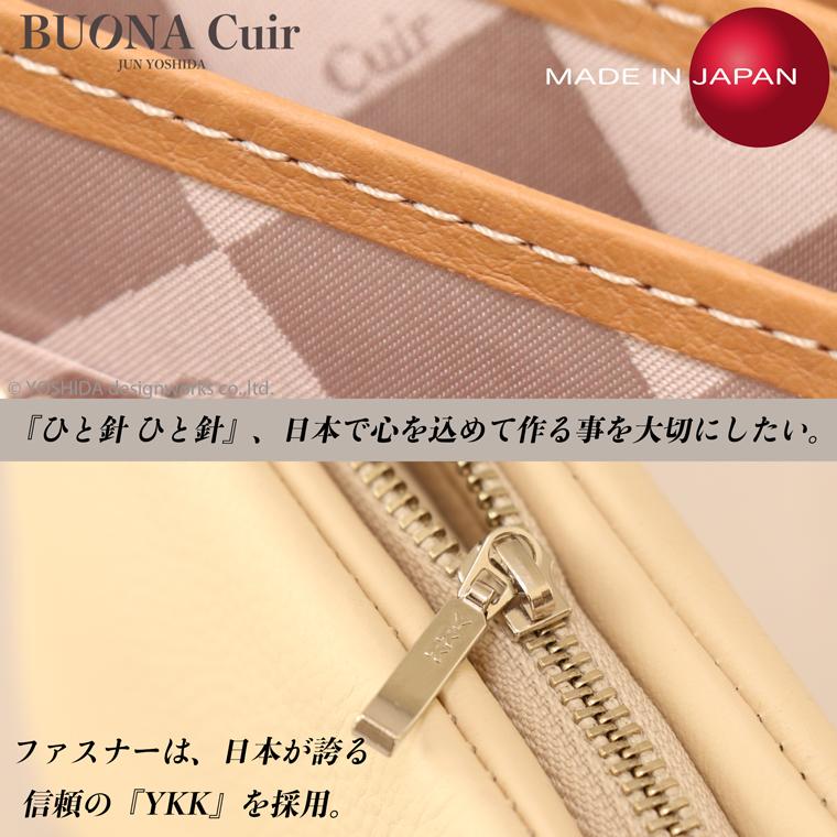 【 ラウンド ギャルソン 折り財布 】 BUONA Cuir ボナキュイール エトナ レディース 財布 サイフ 内縫い ラウンドファスナー 日本製 本革 レザー 牛革 革 人気 | VREASON | 15