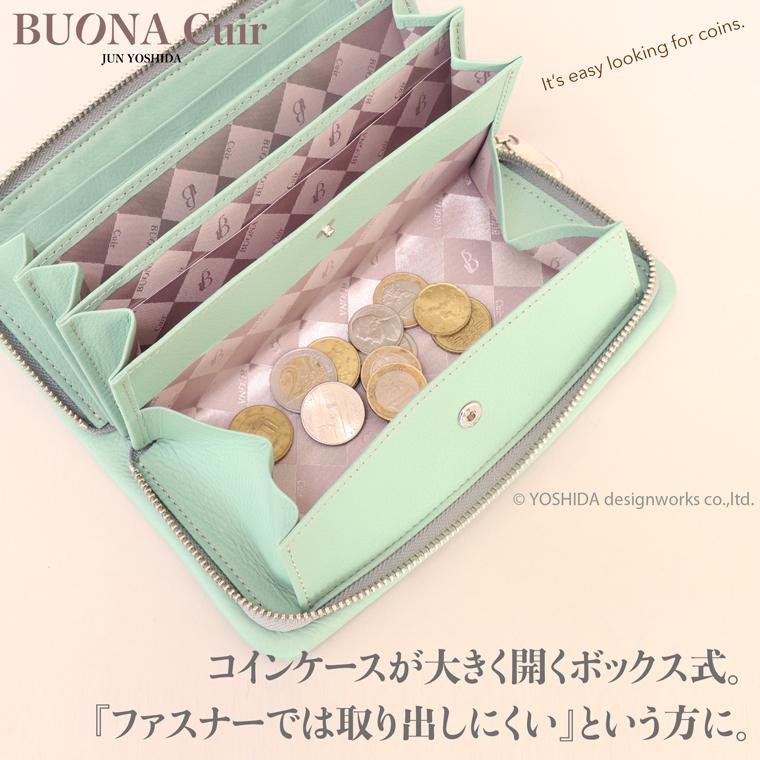 【 ラウンド ギャルソン 長財布 】 BUONA Cuir ボナキュイール エトナ レディース 財布 サイフ 内縫い ラウンドファスナー 日本製 本革 レザー 牛革 革 皮 人気 | VREASON | 07