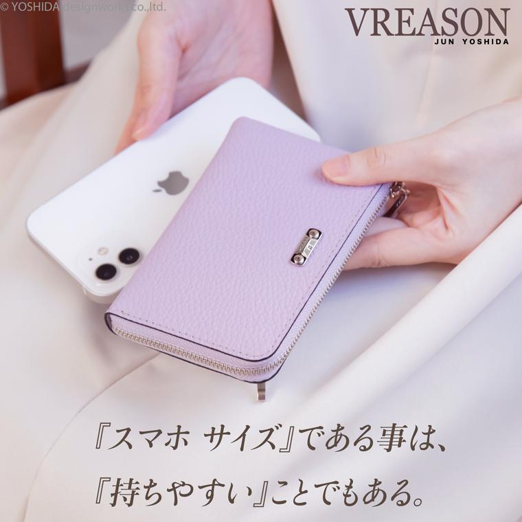 【 L字ファスナー ミディアム 折り財布 】 二つ 折財布 財布 サイフ 日本製 本革 ジョバンニ 牛革 革 スリム 薄型 ミニ 軽い コンパクト VREASON ヴレアゾン | VREASON | 18