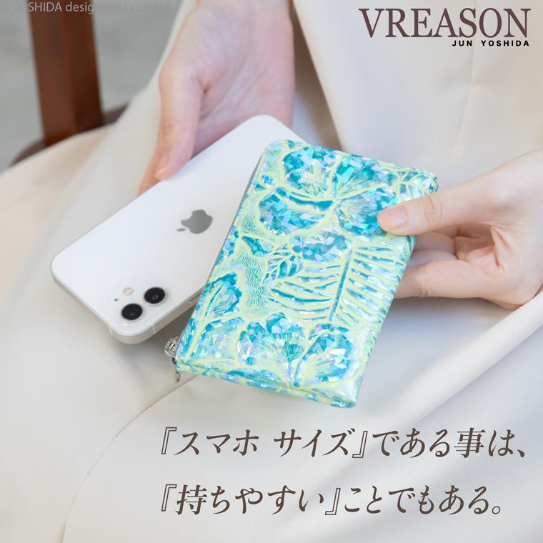 【 L字ファスナー ミディアム 折り財布 】 二つ 折財布 財布 サイフ 日本製 本革 ディアマンテ 花柄 牛革 革 スリム 薄型 ミニ 軽い コンパクト VREASON | VREASON | 17