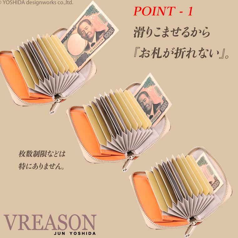 【 じゃばら ラウンド 折り財布 】 日本製 本革 ジョバンニ レディース レザー 牛革 財布 折財布 使いやすい ギャルソン コンパクト 小さな 小さい ミニ VREASON | VREASON | 12