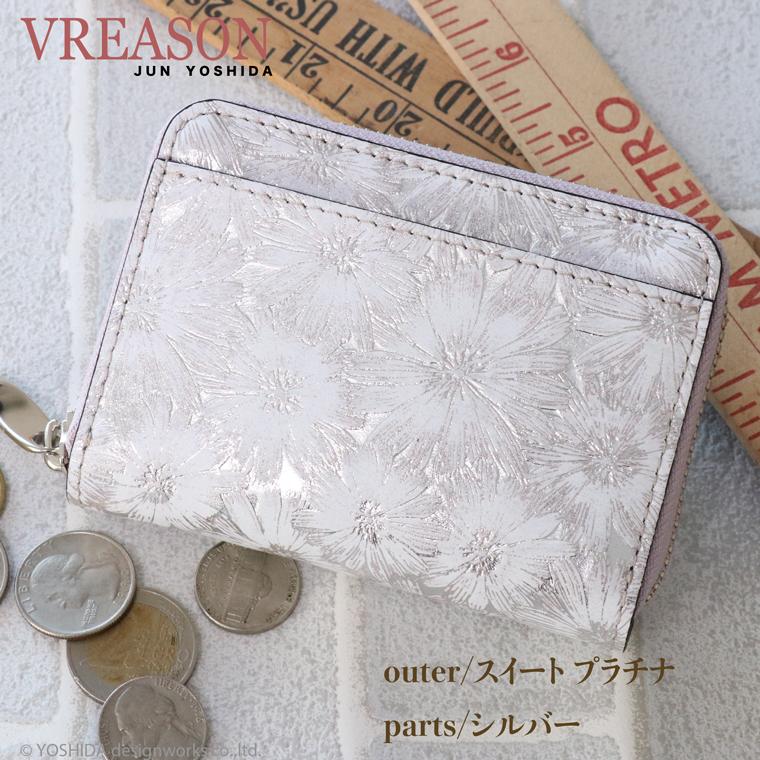 【 じゃばら ラウンド 折り財布 】 日本製 本革 デイジー レディース レザー 牛革 財布 折財布 使いやすい ギャルソン コンパクト 小さな 小さい ミニ VREASON | VREASON | 10