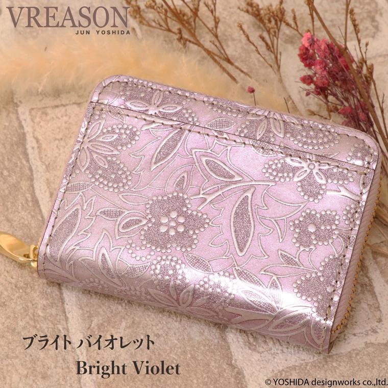 【 じゃばら ラウンド 折り財布 】 日本製 本革 アネモネ レディース レザー 牛革 財布 折財布 使いやすい ギャルソン コンパクト 小さな 小さい ミニ VREASON | VREASON | 10