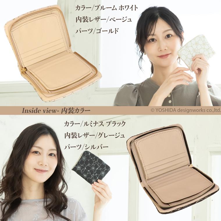【 ラウンド ギャルソン 折り財布 】 日本製 本革 本革 財布 レディース レザー 牛革 折財布 折り財布 ミニ 軽い コンパクト 桜 サクラ 花柄 VREASON ヴレアゾン | VREASON | 19