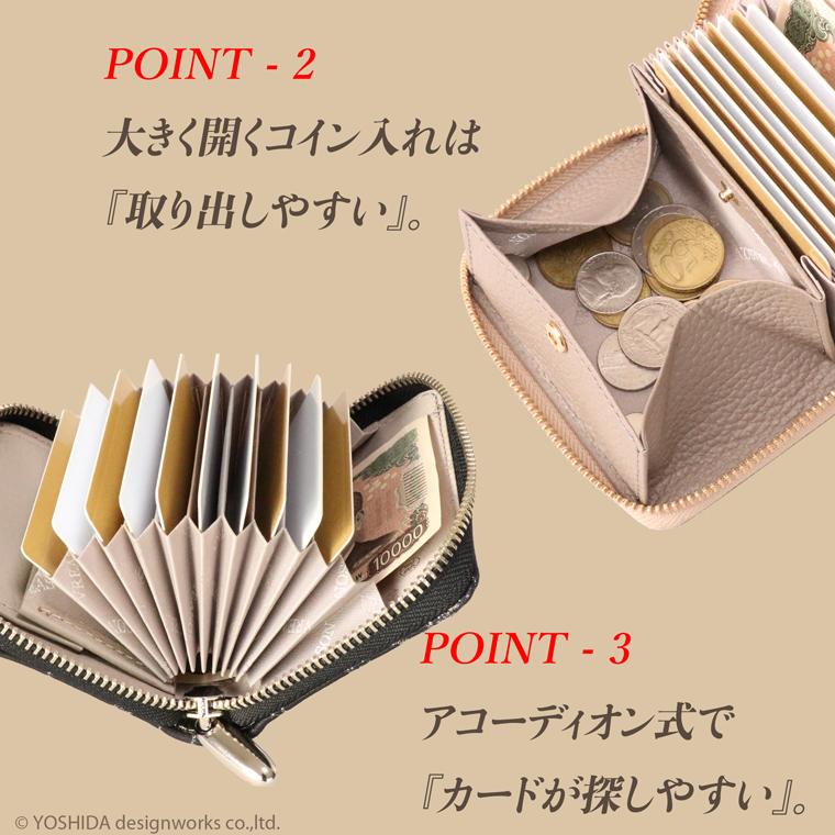 【 じゃばら ラウンド 折り財布 】 日本製 本革 本革 財布 レディース レザー 牛革 折財布 折り財布 ミニ 軽い コンパクト 桜 サクラ 花柄 VREASON ヴレアゾン | VREASON | 14