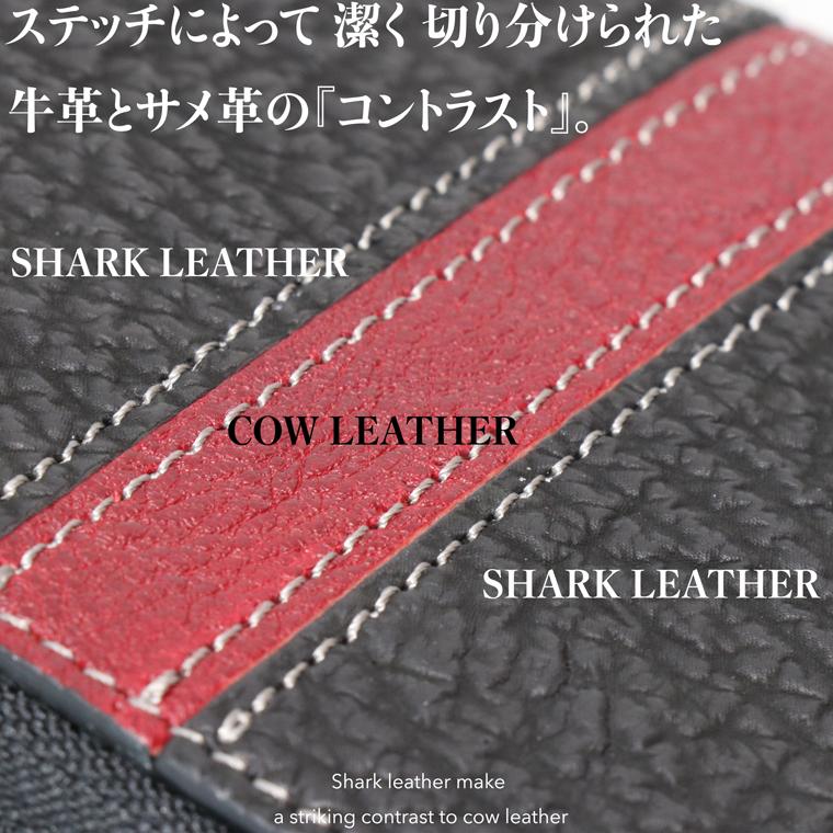 【 じゃばら ラウンド 折り財布 】 シャーク 鮫 日本製 本革 本革 財布 レディース レザー サメ革 折財布 折り財布 ミニ 軽い コンパクト VREASON ヴレアゾン | VREASON | 08