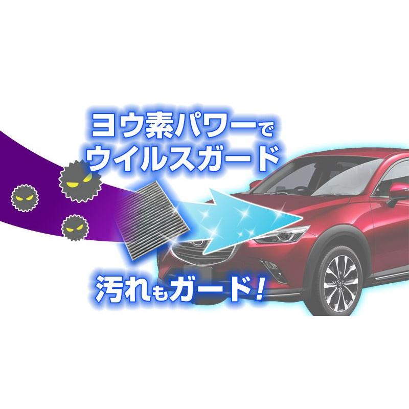 ヨウ素エアコンフィルター プレサージュ U31 2003.6-2009.9 AY684-NS00101 日産 抗菌 抗ウイルス 定形外郵便送料無料｜vs1｜05