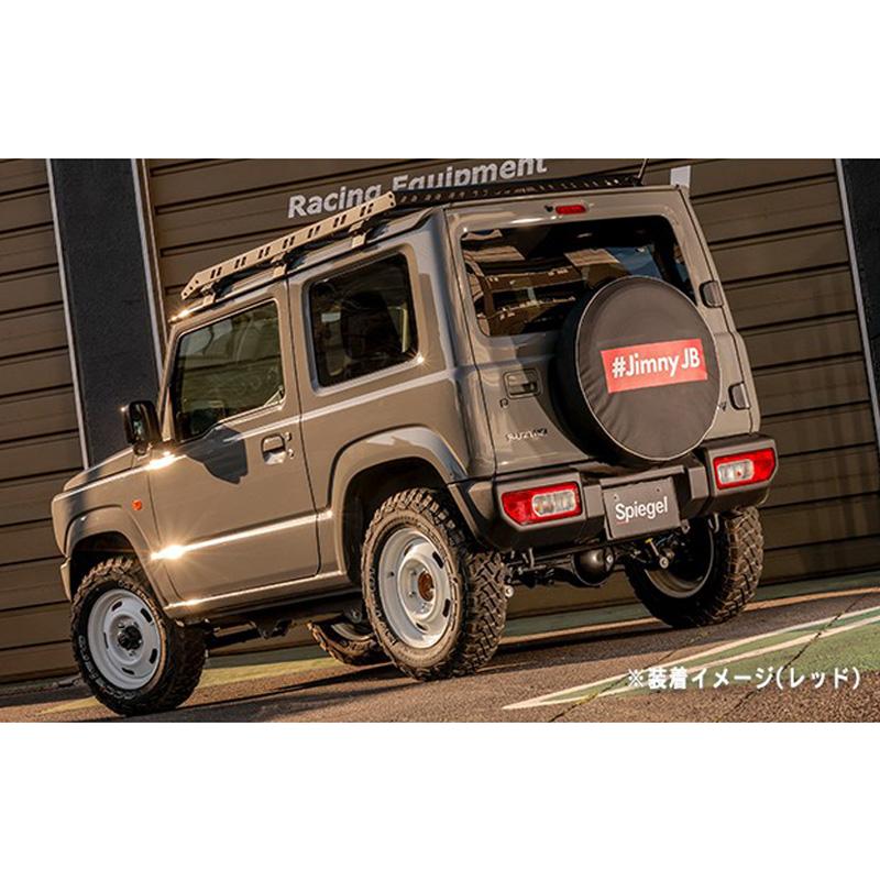 ジムニーJB23(10型)純正スペアタイヤ・スチールホイール　カバー付 シュピーゲル タイヤカバー ジムニー JB23W JB64W ボックスロゴ