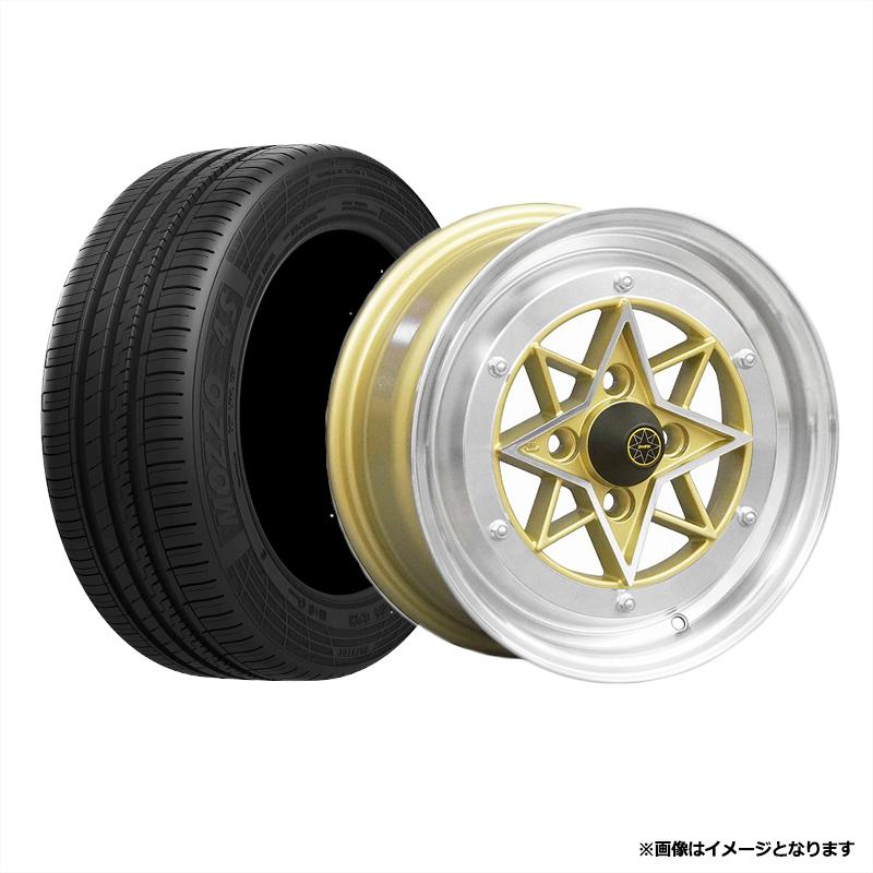 アルミホイール スターシャーク 4本セット タイヤ付き ステラ ゴールド