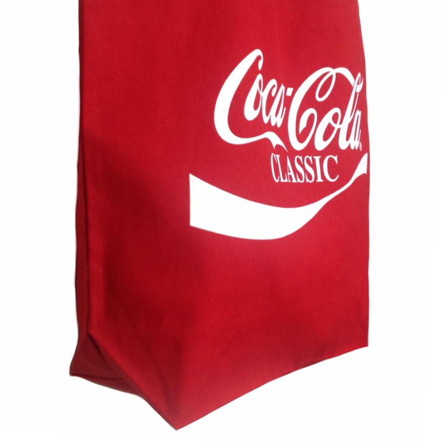 Coca-Cola コカ・コーラ コットン トートバッグ Lサイズ (レッド) ランチバッグ イージバッグ コカコーラ COKE グッズ｜vs66｜03
