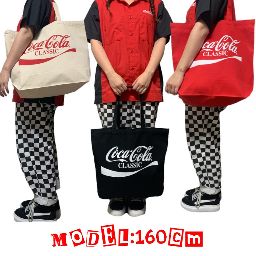 Coca-Cola コカ・コーラ コットン トートバッグ Lサイズ (レッド) ランチバッグ イージバッグ コカコーラ COKE グッズ｜vs66｜04