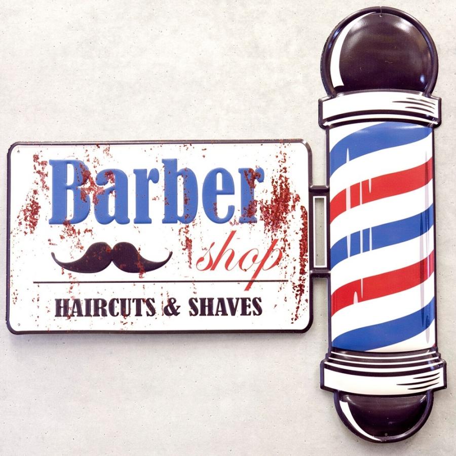 ヴィンテージ風 看板 エンボス加工 床屋 Barber Shop アイアンプレート アメリカン雑貨 理髪店 理容店 Hlx194a アメリカン雑貨vs66 通販 Yahoo ショッピング