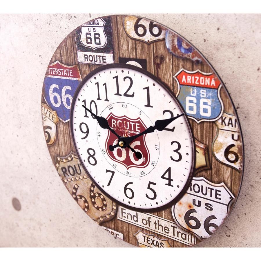アメリカンクロックNo.3☆時計☆ガレージ☆ルート66☆ネオンクロック