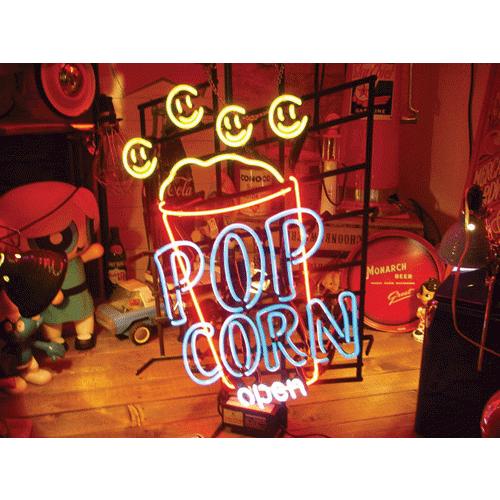 アメリカン　ネオンサイン　POP　ポップコーン　（60ｘ40cm）　オープン　サイン　CORN　ネオン　インテリア　店舗　OPEN　お店　看板　世田谷ベース