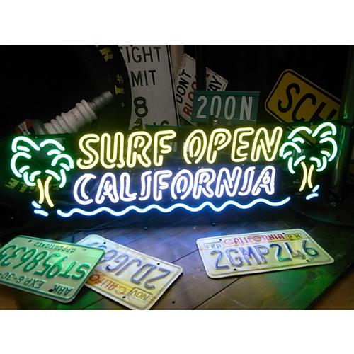 アメリカン ネオンサイン SURF OPEN CALIFORNIA サーフィン サーファー カリフォルニア 看板 ネオン サイン 店舗 お店