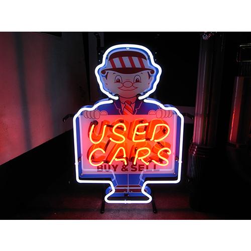 アメリカン　ネオンサイン　USED　CAR　車　ネオン　店舗　お店　中古車　サイン　ガレージ　看板　世田谷ベース　インテリア