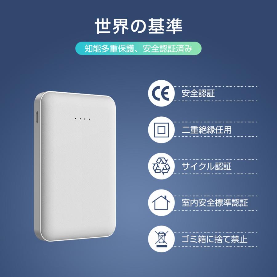 モバイルバッテリー 軽量 小型 8000mAh スマホバッテリー 防災 携帯